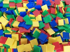 10 Pounds of Math Tiles Mathematics 1"x1" Squares Plastic Educational School