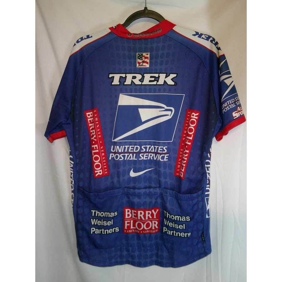 Camiseta deportiva de ciclismo Nike XL Trek del Servicio Postal de los Estados Unidos de colección hecha en Italia Foto 2 de 3