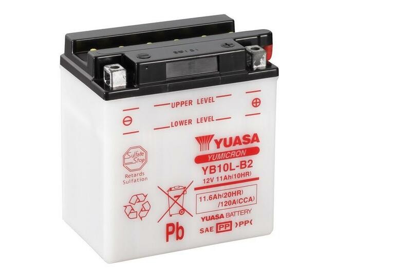 Batterie YUASA YB10L-B2 haute performance avec résistance aux vibrations