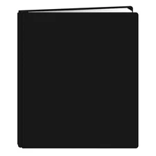 Black Display Album Padded Cloth Cover Acid Free Top Loading Page Protectors ...