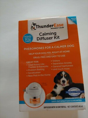 ThunderEase Dog Calming Diffuser Kit 30 day Refill 48ml with Diffuser