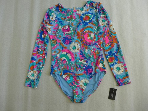 Traje de baño de manga larga KATE SPADE cremallera trasera protector contra erupciones en agua de manantial talla L $148 - Imagen 3 de 12