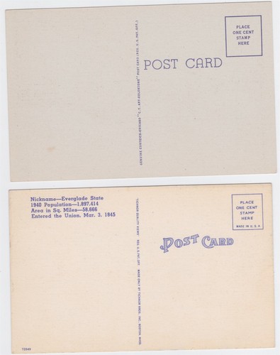 U.S LARGE LETTER POSTCARD (10) COLLECTION TX NC SC IN FL WV & VA - Picture 6 of 6