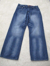 Vintage Akademiks Baggy Wide Leg Blue Denim Jeans Mens 40 x 34 Y2K Hip Hop