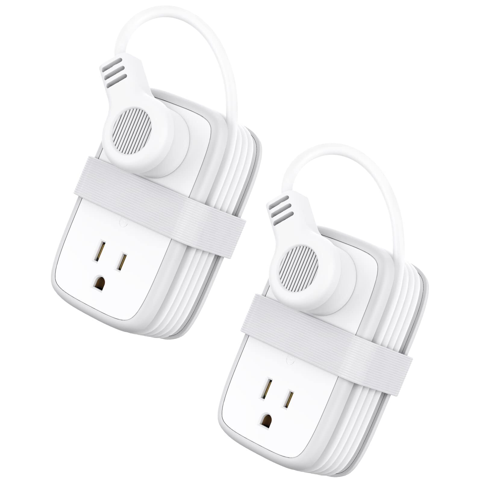 Travel Power Strip with USB 2 Pack NTONPOWER 4 Outlets and 3 USB with 4Ft Sho...