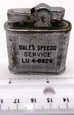 Vintage 50 s Metal Lift Arm Cigarette Lighter Dales Speedo Service
