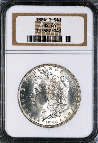 1884-O $1 Silver Morgan Dollar MS 64 NGC # 157687-043 + Bonus