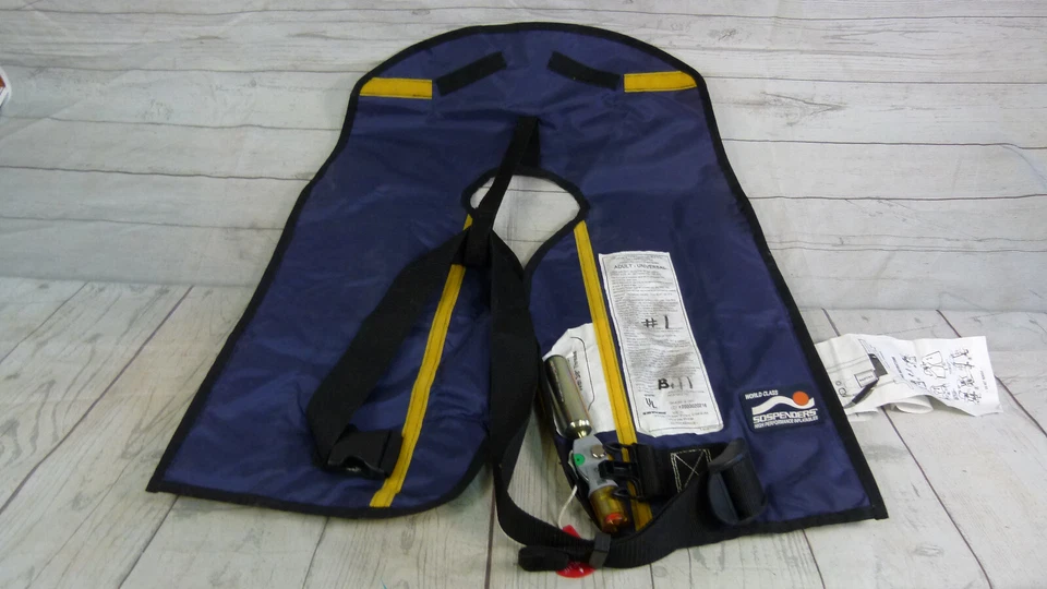 Chaleco Salvavidas SOSPENDERS Clase Mundial Inflables Alto Rendimiento Adulto Tipo V Foto 4 de 4