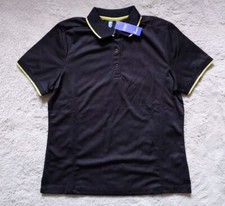 Premier PR619 Ladies Cooling Contrast Polo Shirt Black/Lime Size XS