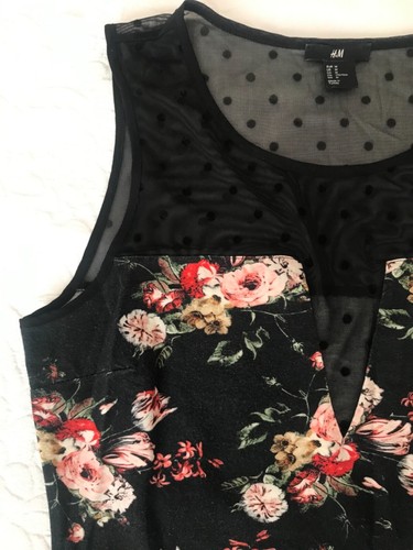 Abito fiori pizzo h\u0026m tubino cotone | eBay