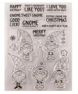 WEIHNACHTSWICHTEL CLEAR STAMPS, GONK STAMP, GEBURTSTAG/VIEL GLÜCK/LIEBE/ZUHAUSE, XMAS
