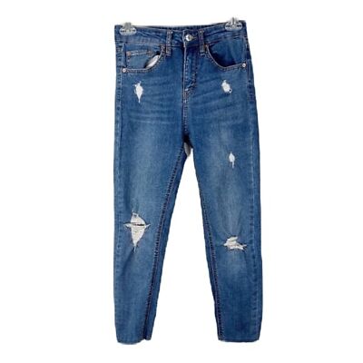 Wild Fable Jeans Women 2 Blue Denim High Rise Skinny Distressed Straight Leg
