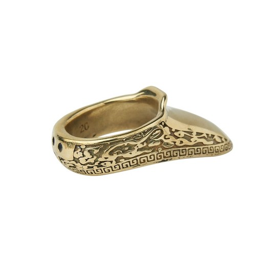 20-22mm Brass Archery Thumb Ring Finger Guard for Traditional Bow Hunting, Gift - Picture 9 of 19