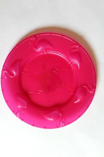 1 piece 9.5" dia. Flamingo Serving Tray - Green, Purple, Pink, Yellow () - Picture 8 of 16