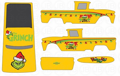 Grinch 62 Chevy 1/64 custom white toner water slide Decals For Hot Wheels