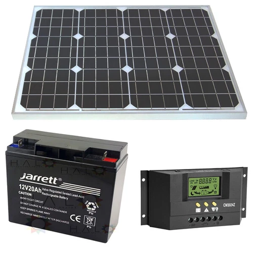 Kit Pannello Fotovoltaico 50W batteria Ricaricabile 12V 20ah regolatore 30a - Foto 1 di 1