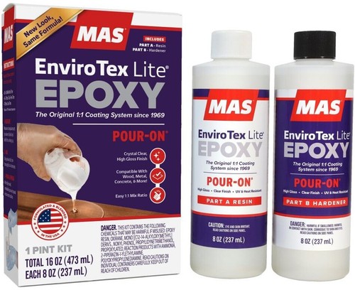 MAS EnviroTex Lite Pour-On finitura lucida 16 oz - Foto 3 di 3