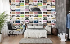 3D Nostalgic Music Tape 4 Wallpaper Murals Wall Print Wallpaper Mural AJ WALL AU