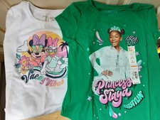 Disney TWO Girls T-Shirts by Jumping Beans Size 5  NEW WITH TAGS