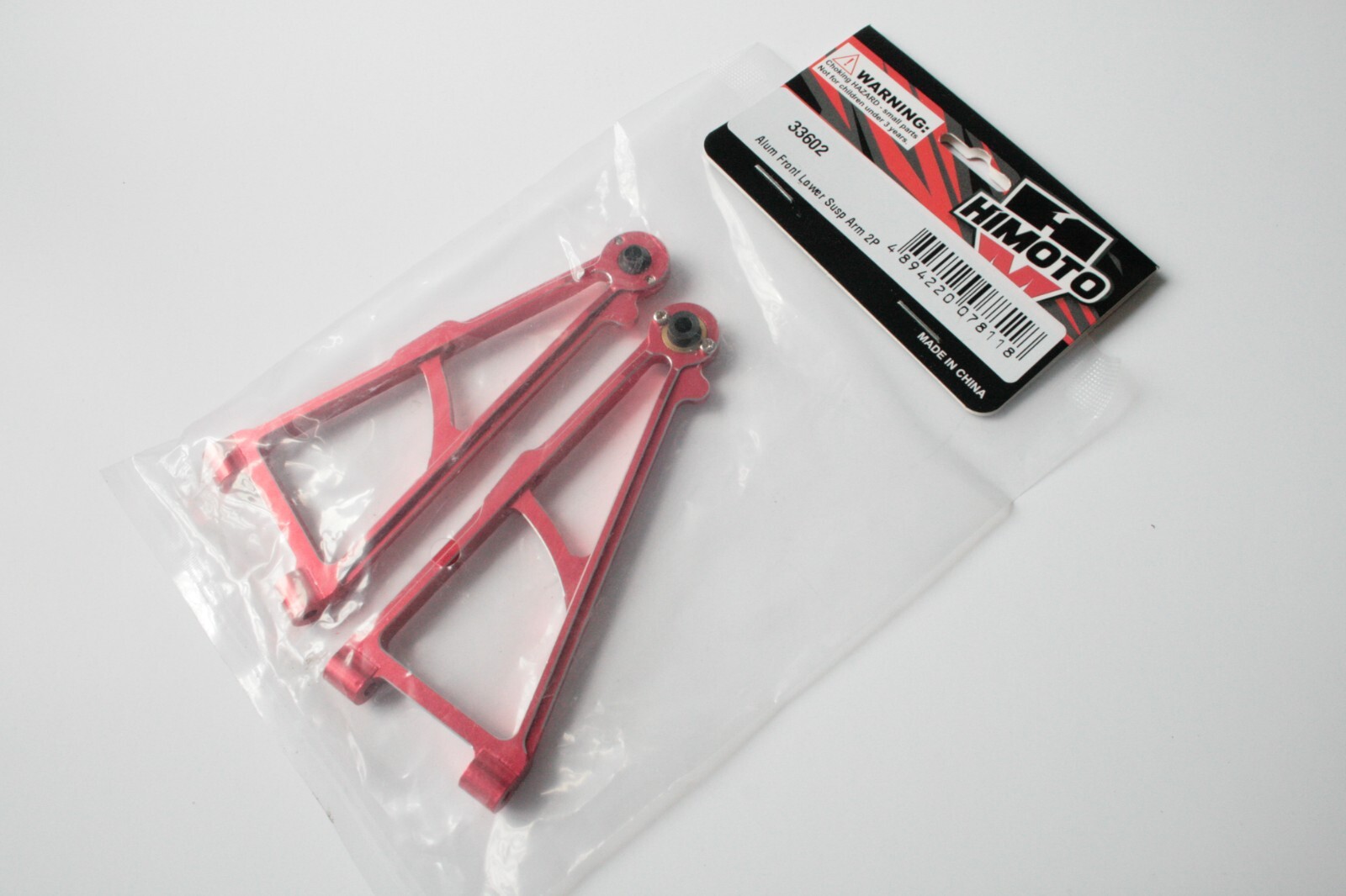 Himoto Red Aluminium Front Lower Suspension Arms - 33602 E10 Truck Truggy MT