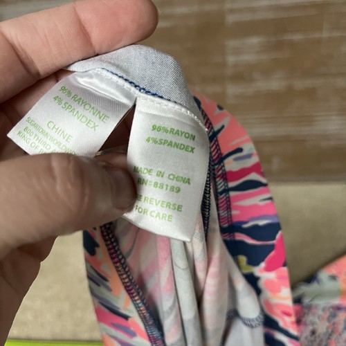 Lilly Pulitzer Tola Flare Pants Indigo Sunken Treasure Preppy Beachy Girls XL - Picture 3 of 5