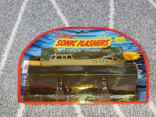 1990 MAJORETTE DIECAST 2350 - SONIC FLASHERS FD 834 MILITARY BOAT - SEALED - Picture 2 of 5