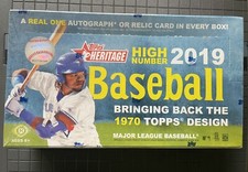 2019 Topps Heritage High Number Baseball Sealed Hobby Box