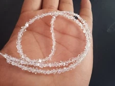 AAA++ HERKIMER DIAMOND QUARTZ 4-5 MM NUGGETS LOOSE GEMSTONE BEADS 7" STRANDS 