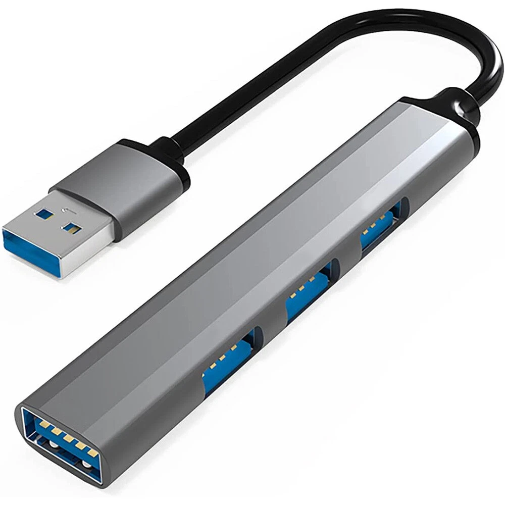 4-Port Mini USB 3.0 Hub Expander for PC and Mac