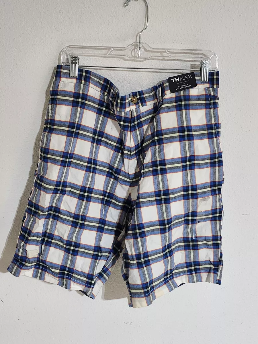 Tommy hilfiger plaid best sale shorts