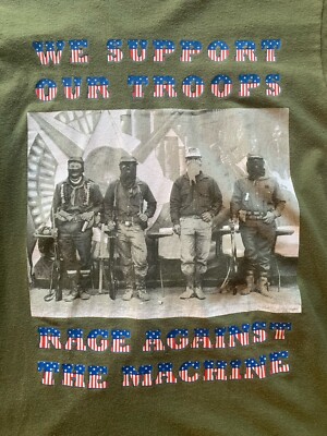 VINTAGE Rage Against The Machine Rare We Support Our Troops Mens