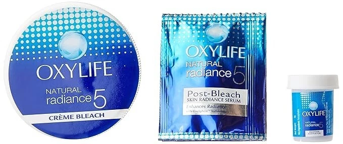 Suero Dabur OxyLife Natural Radiance 5 Crema Blanqueador Oxígeno Potencia Resplandor Piel Foto 2 de 4