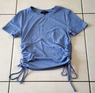 MIXED THREADS Women Blue T-Shirt Size S Pullover Top NEW 