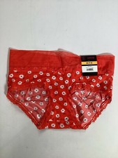 Womens No Boundaries Orange White Flowers Micro Hipster Briefs NEW NWT