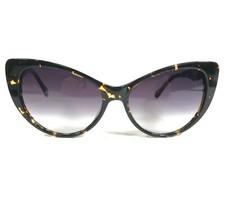 Morgenthal Frederics Sunglasses 724 LEE Brown Yellow Cat Eye w/ Purple Lenses