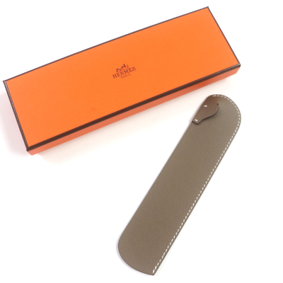 その他 HERMES Book Mark Hermes Vintage Bookmark Leather ETAUPE | eBay