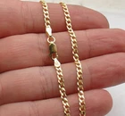 Italian Solid Curb Cuban Ankle Bracelet Anklet 14K Yellow Gold Plated Silver