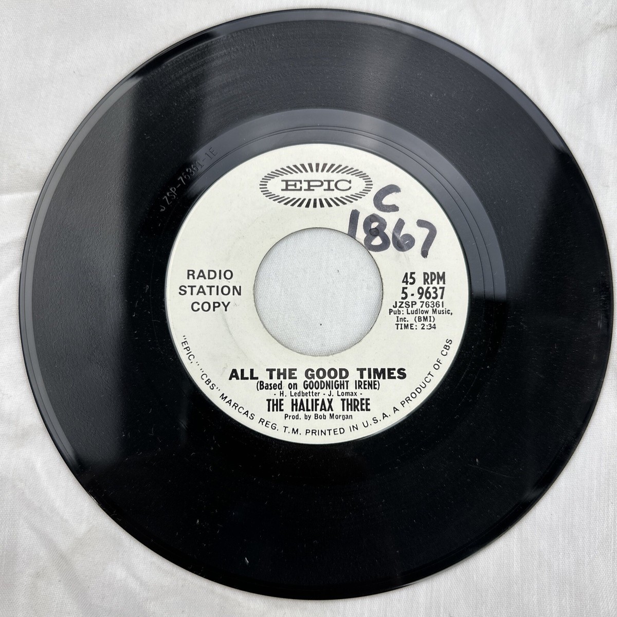Halifax Three All The Good Times / San Francisco Promo Record 45