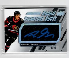 2023-24 Upper Deck Engrained Signature Shots Rookie Ridly Greig 78/99 #RSS-RG