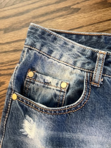 Hemiks Men's Jeans Size 30 X 30.5 Distressed Denim - Picture 2 of 11