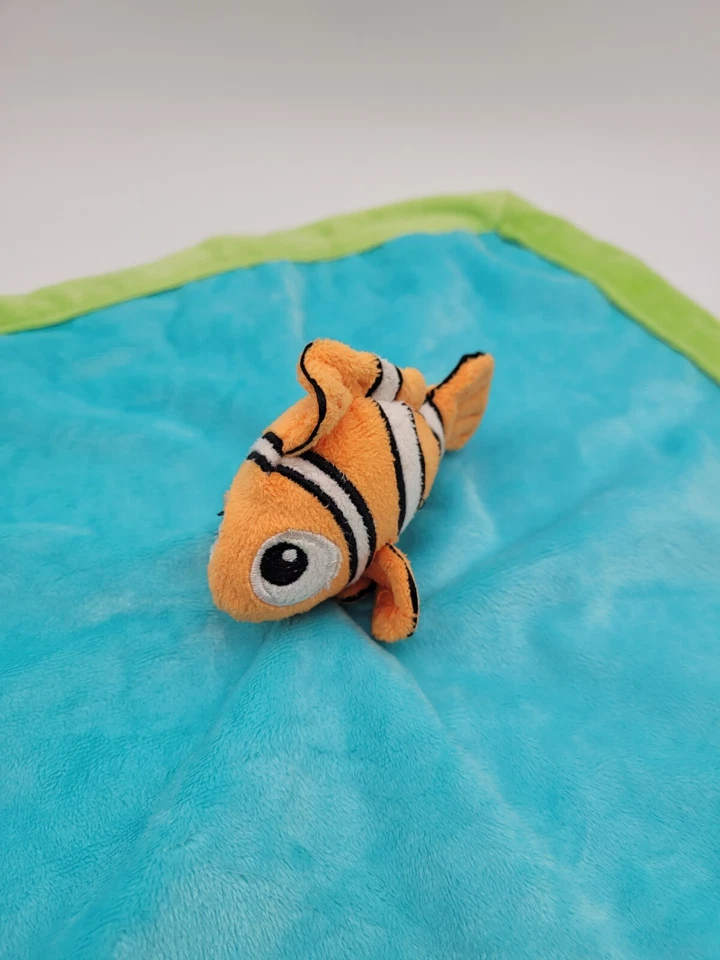 Disney Baby Finding Nemo Lovey Manta de Seguridad Bebé Peluche Muñeca Azul Naranja Pez Foto 2 de 4