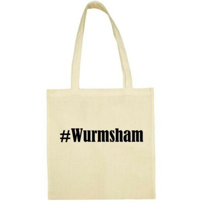 Tasche Beutel Baumwolltasche #Wurmsham Hashtag Einkaufstasche Schulbeutel Turnbe