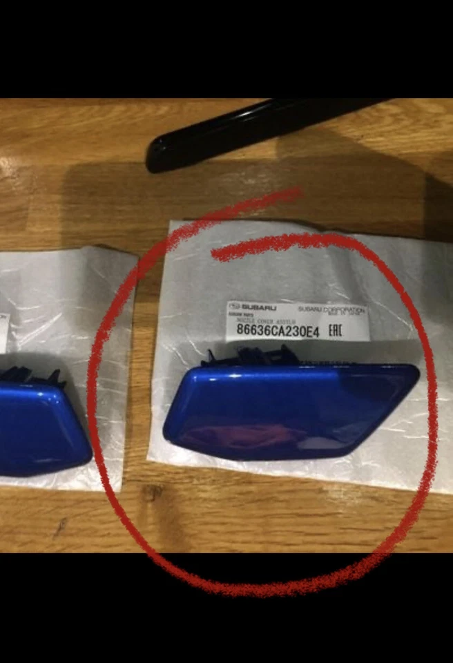 Синий чехол для омывателя фар SUBARU BRZ 86636CA230E4 | 86636CA230 - Изображение 3 из 3