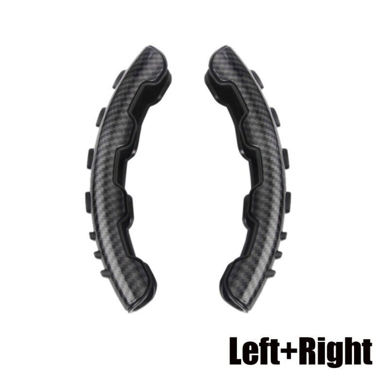 For Carbon Fiber NonSlip Car Steering Wheel Booster Cover Trim Black Accessories