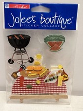 Jolee's Boutique Scrapbook Sticker Collage BBQ Picnic Time
