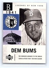 2001 Upper Deck Legends of New York #14 Billy Herman