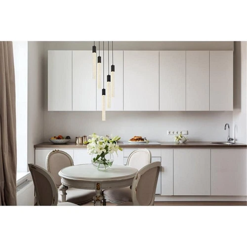 Elegant Lighting Weston 5-Light Modern Metal and Crystal Pendant in Black - Picture 8 of 8