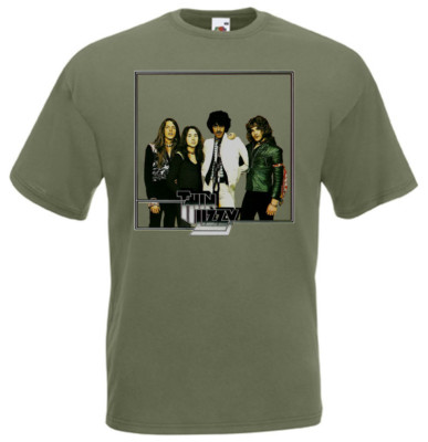Thin Lizzy - v26 T-shirt hard rock yellow orange olive khaki all sizes S-5XL
