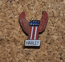 Pin's Harley Davidson Numéro 1 #1 Moto Biker Drapeau Amérique Pins Epinglette