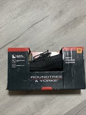 ROUNDTREE  YORKE MEN GEL INFUSED SLIPPERS, SIZE 9-10,